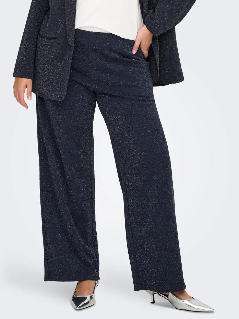 CARALYA Wide Leg Fit Pantalon à jambe large