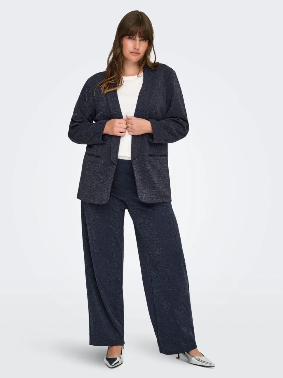 CARALYA Wide Leg Fit Pantalon à jambe large