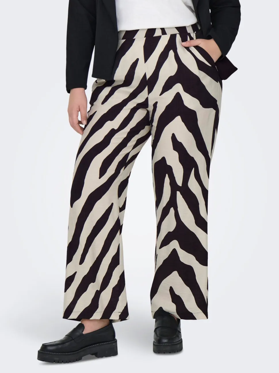 CARBRAXI Wide Leg Fit Pantalon à jambe large