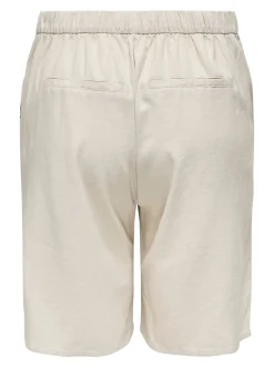 CARCARO Taille haute Regular Fit Lin Bermuda