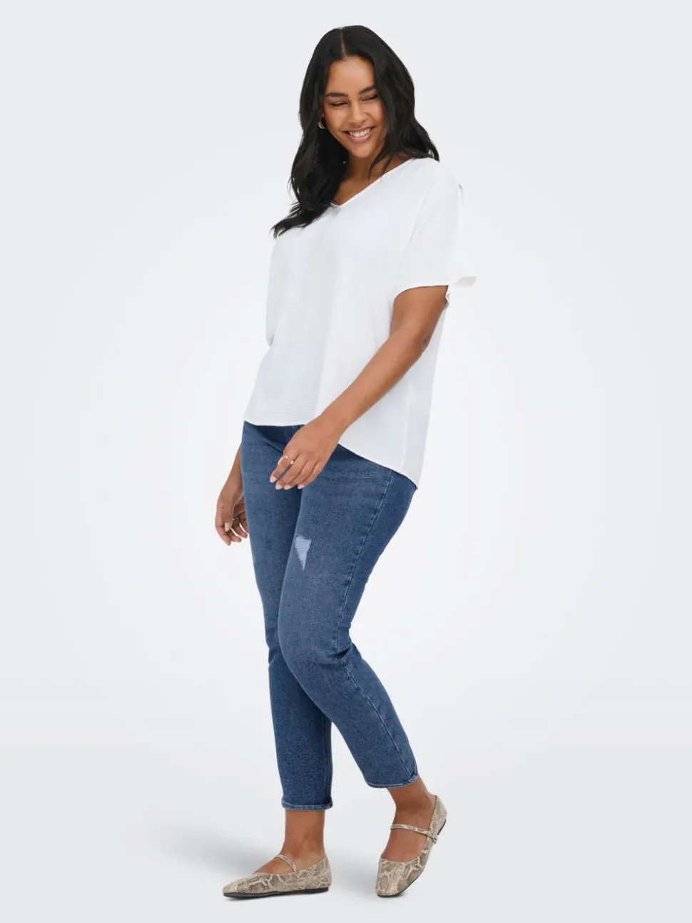 CARCATWALK Taille haute Mom Fit Longueur cheville Jeans
