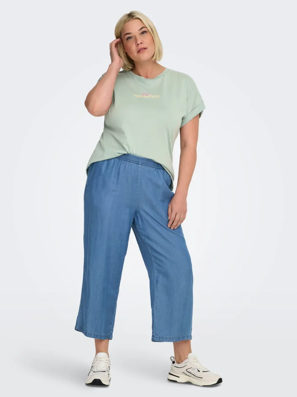 CARCHARIS Cropped Fit Pantalon à jambe large