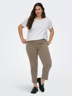 CAREMILY Taille haute Straight Fit Longueur cheville Jeans