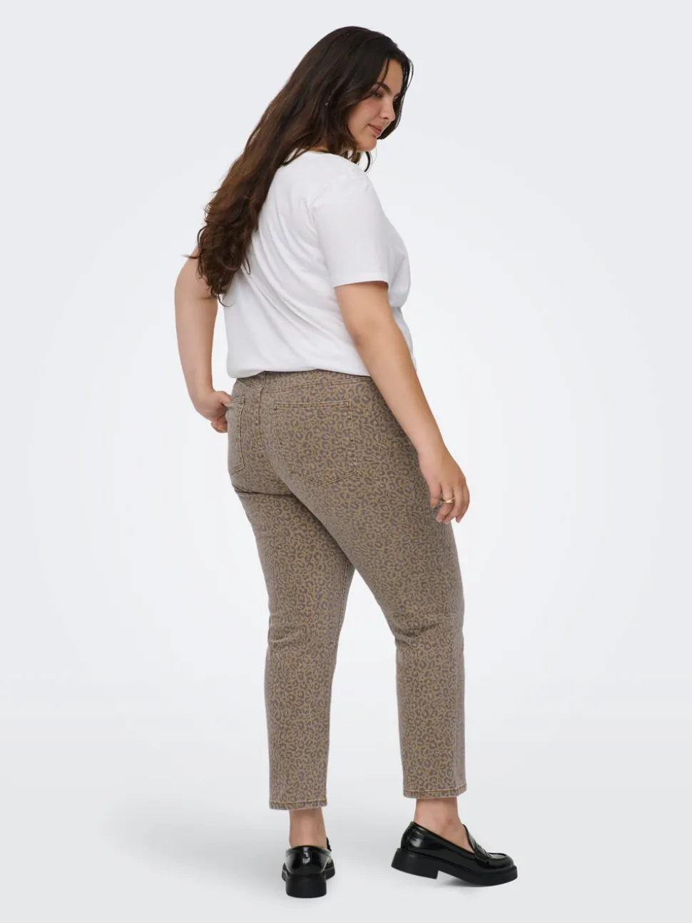 CAREMILY Taille haute Straight Fit Longueur cheville Jeans