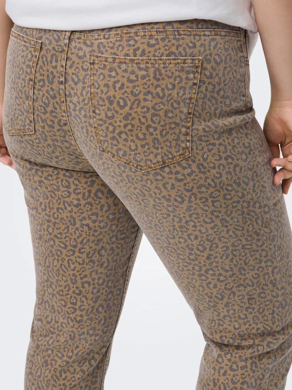 CAREMILY Taille haute Straight Fit Longueur cheville Jeans