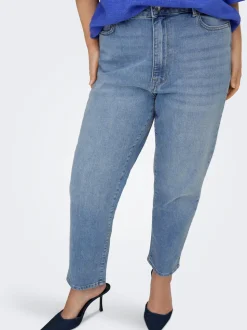CAREMILYSTRETCH Taille haute Straight Fit Longueur cheville Jeans