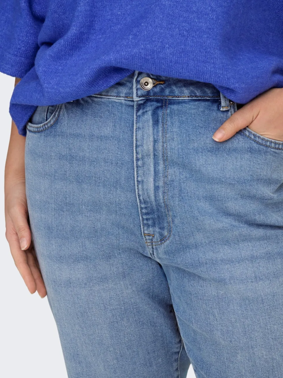 CAREMILYSTRETCH Taille haute Straight Fit Longueur cheville Jeans