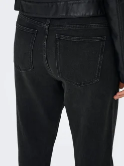 CAREMILY Taille haute Straight Fit Longueur cheville Jeans