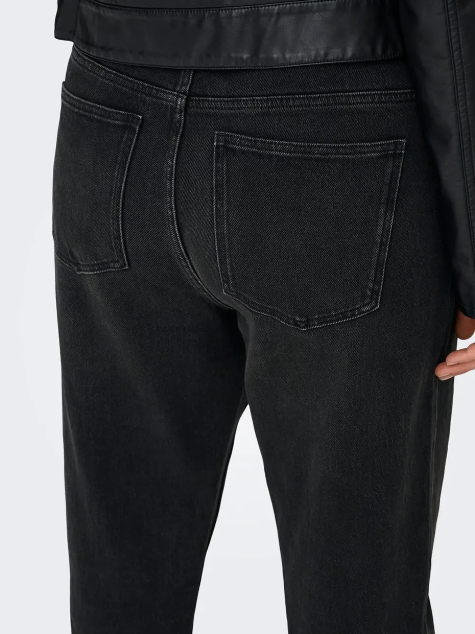 CAREMILY Taille haute Straight Fit Longueur cheville Jeans