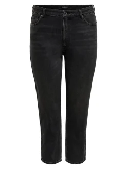 CAREMILY Taille haute Straight Fit Longueur cheville Jeans