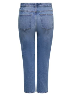 CAREMILY Taille haute Straight Fit Longueur cheville Jeans