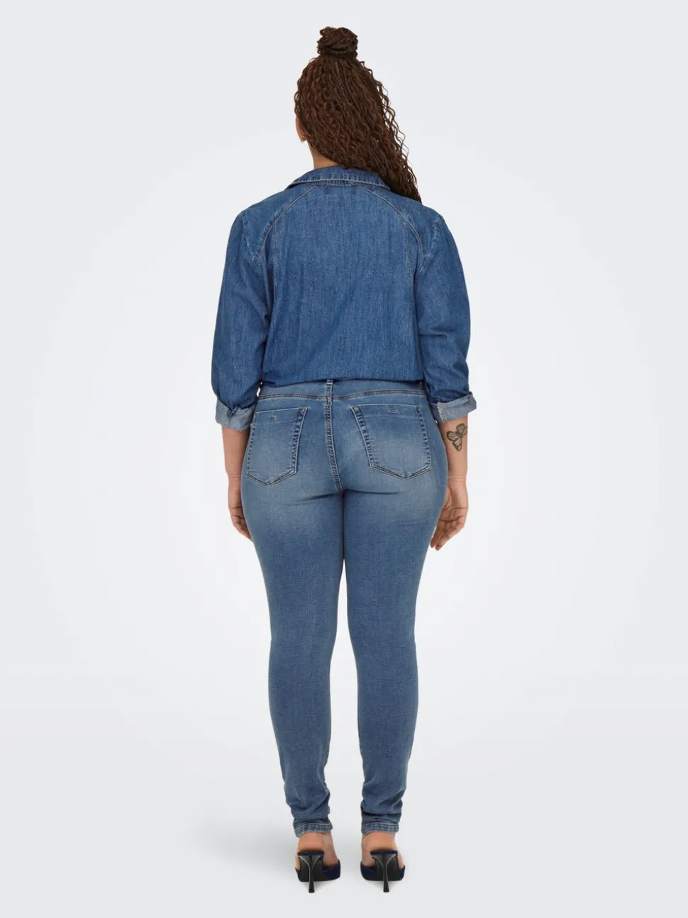 CARFOREVER Taille haute Skinny Fit Jeans