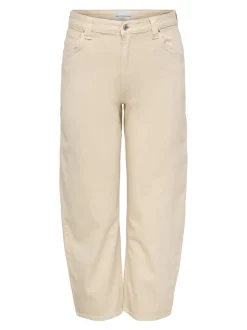 CARFRANKIE Taille haute Coupe barrel Longueur cheville Jeans