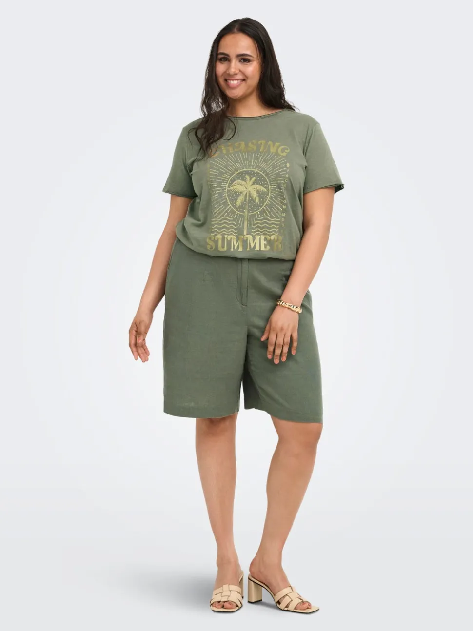 CARGOA Loose Fit Lin Short tailleur