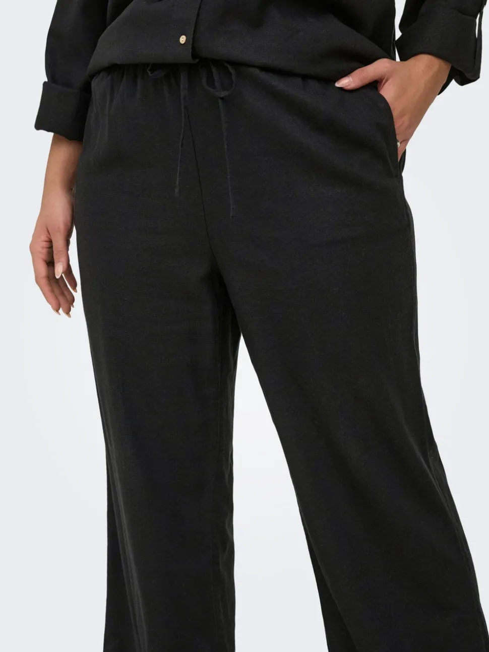 CARGOA Straight Fit Lin Pantalon