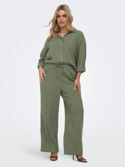 CARGOA Straight Fit Lin Pantalon