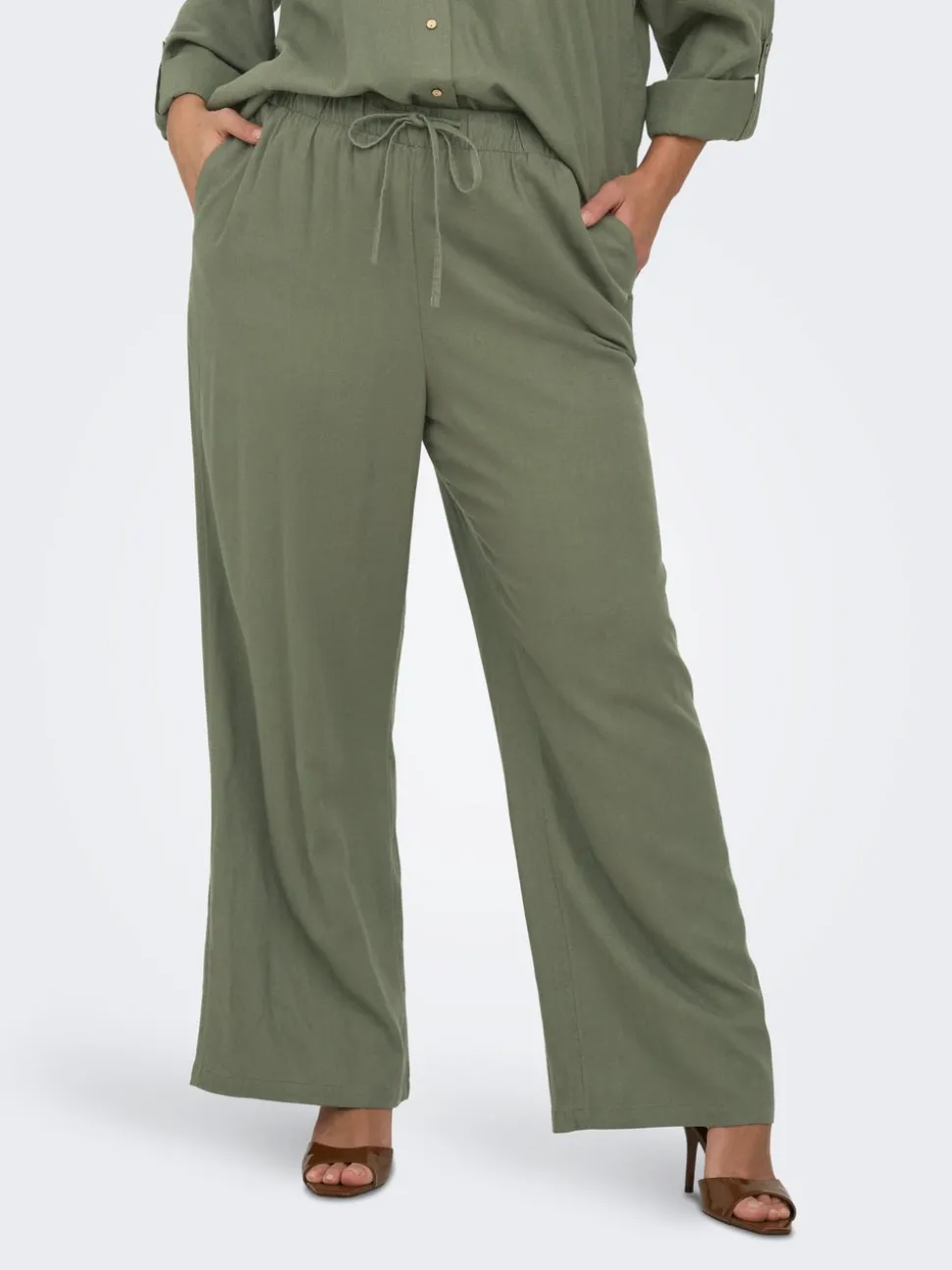 CARGOA Straight Fit Lin Pantalon