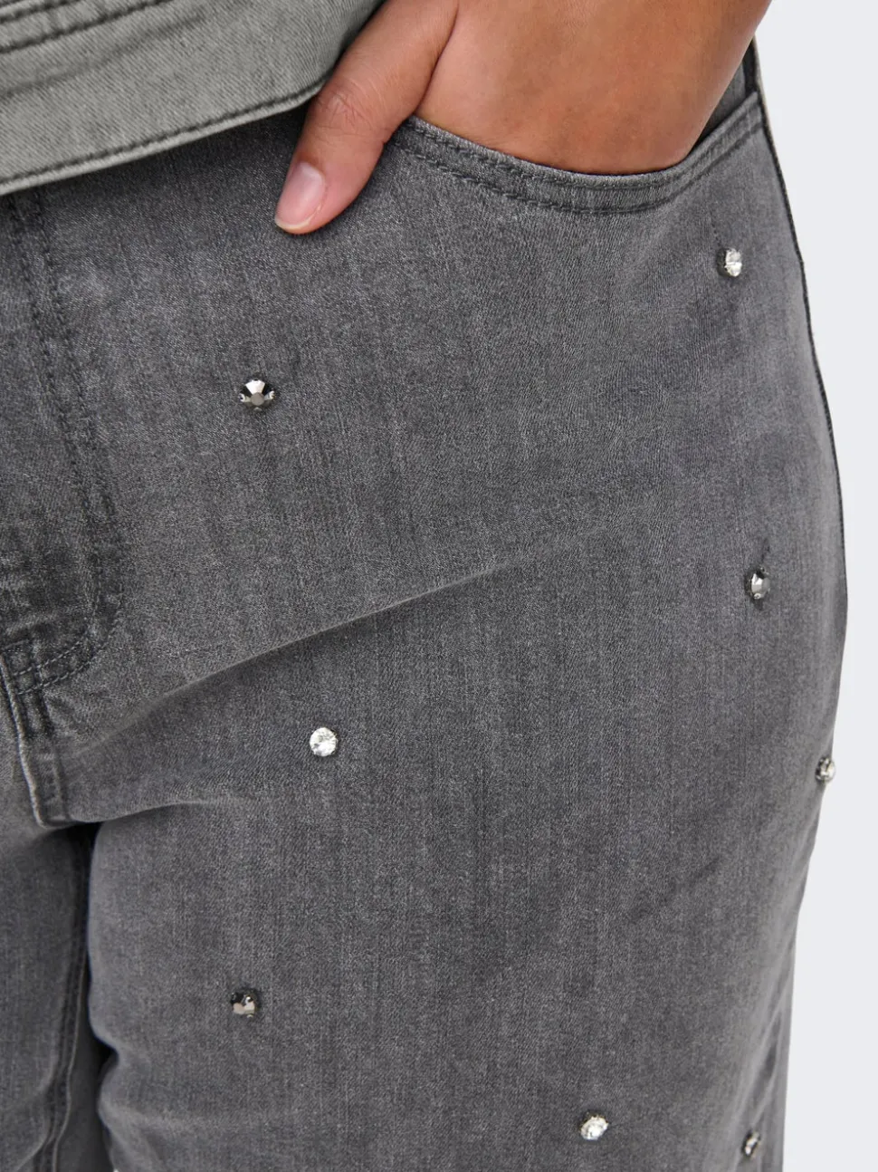 CARHOPE Taille haute Wide Leg Fit Jeans