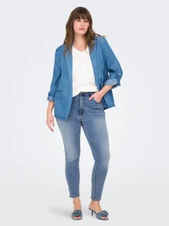 CARICONIC Taille haute Skinny Fit Longueur cheville Jeans