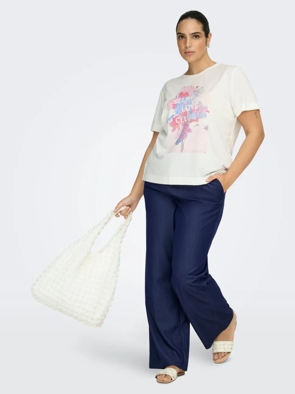 CARIRIA Wide Leg Fit Lin Pantalon à jambe large