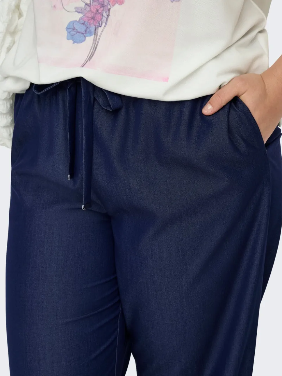 CARIRIA Wide Leg Fit Lin Pantalon à jambe large