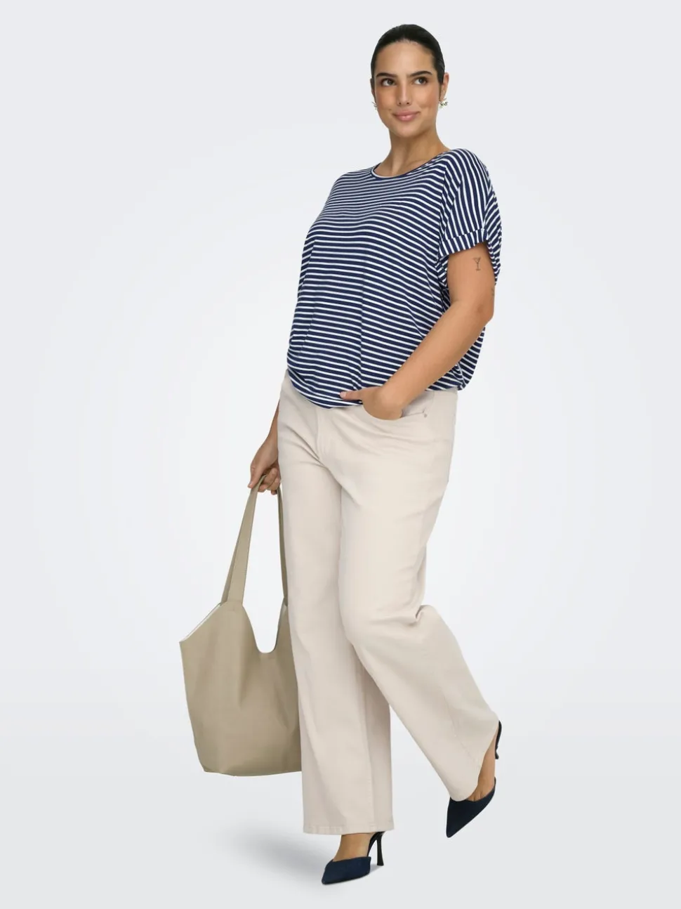 CARJUICY Taille haute Wide Leg Fit Jeans