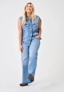 CARJUICY Taille haute Wide Leg Fit Jeans
