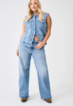 CARJUICY Taille haute Wide Leg Fit Jeans