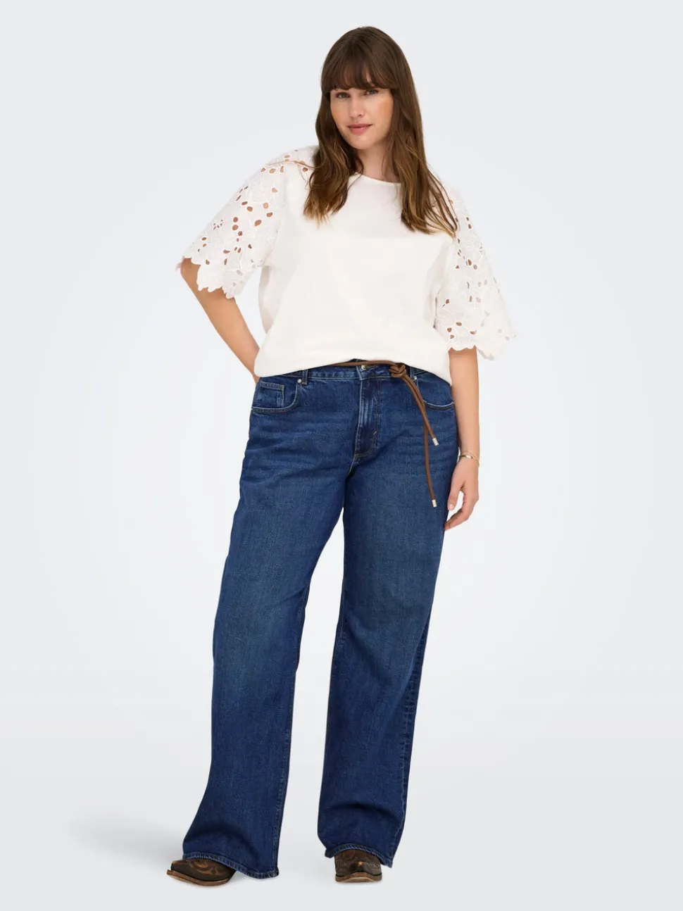 CARJUICY Taille haute Wide Leg Fit Jeans