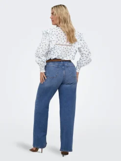 CARJULLES Taille moyenne Wide Leg Fit Jeans