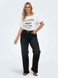 CARJULLES Taille moyenne Wide Leg Fit Jeans