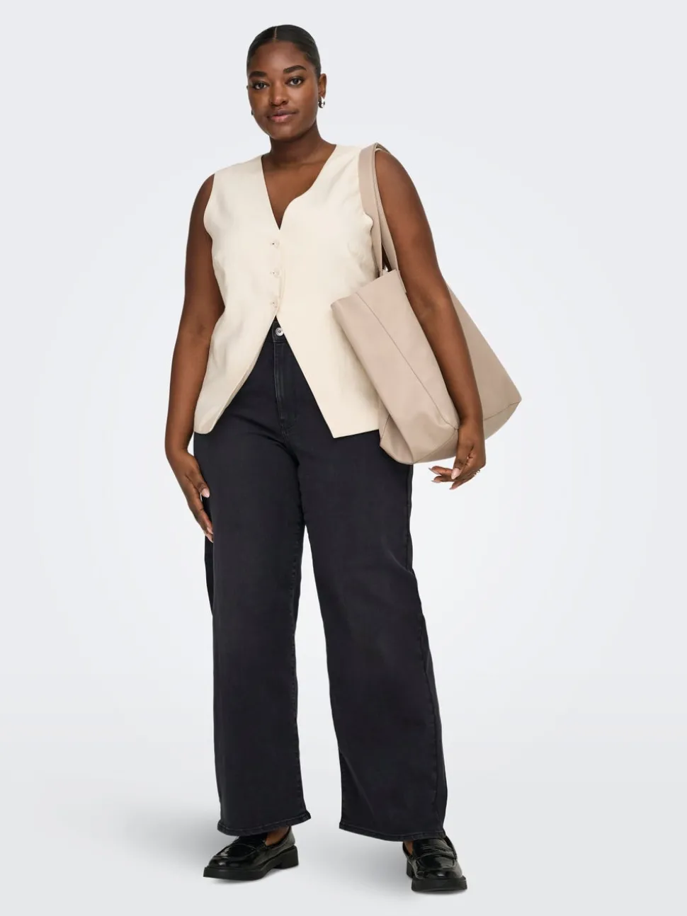 CARMADISON Taille haute Wide Leg Fit Jeans