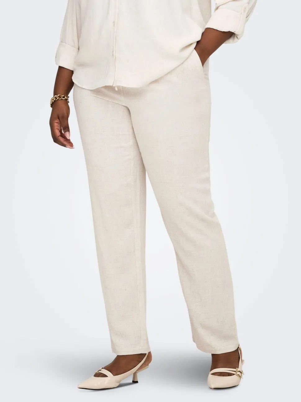 CARSIESTA Straight Fit Lin Pantalon
