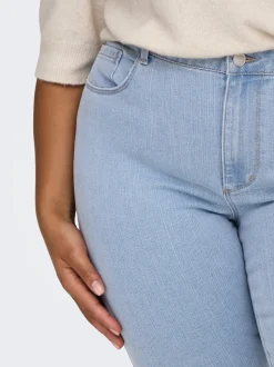 CARSNOW Taille haute Straight Fit Jeans