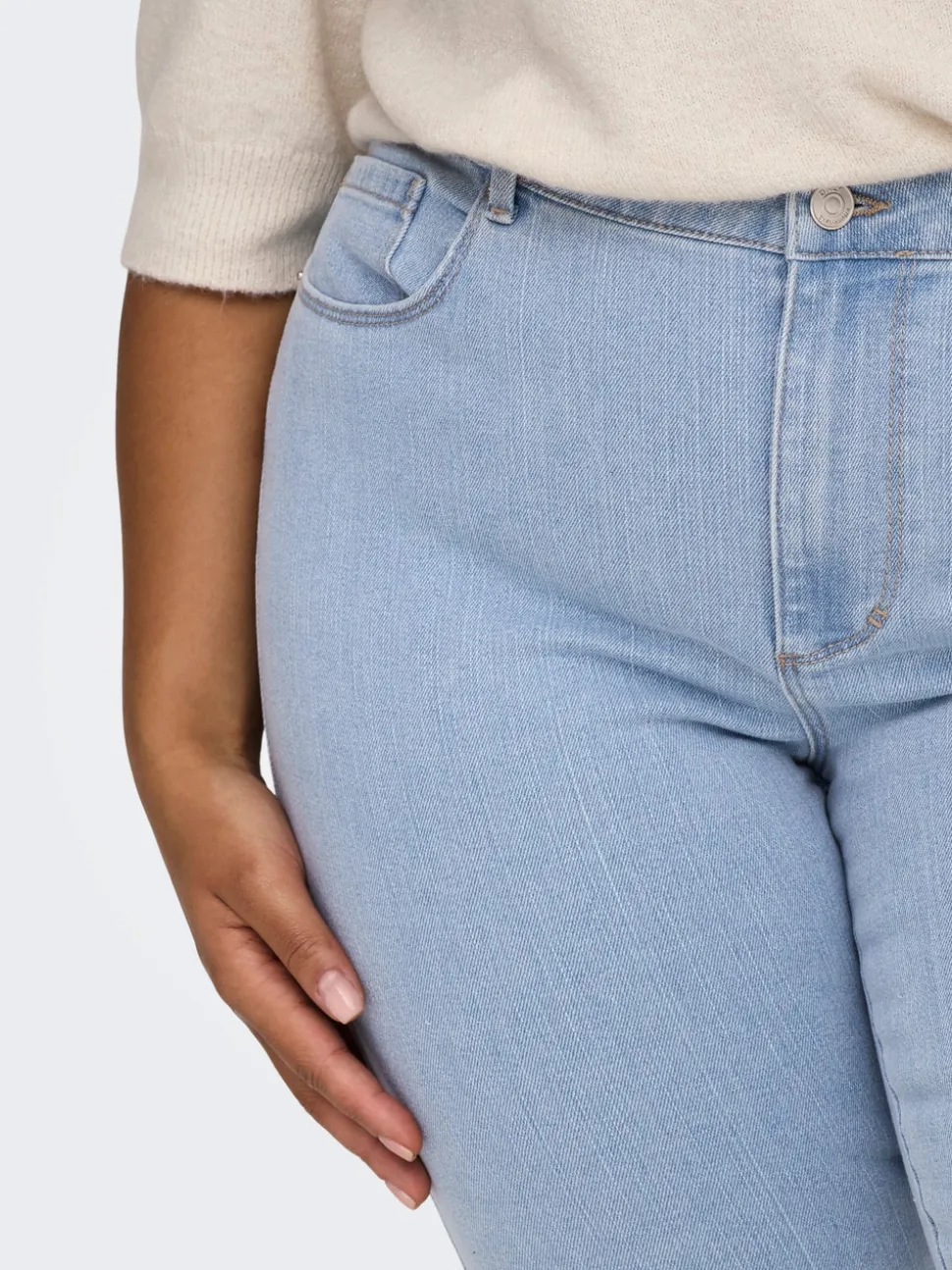 CARSNOW Taille haute Straight Fit Jeans