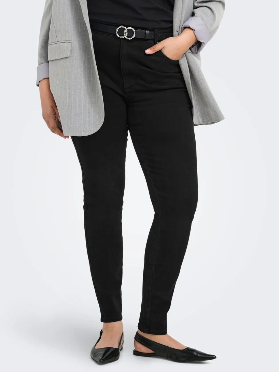 CARSNOW Taille très haute Skinny Fit Jeans