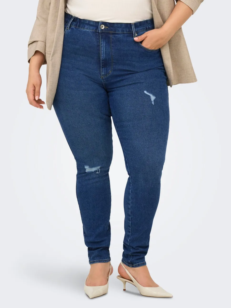 CARSNOW Taille haute Skinny Fit Jeans