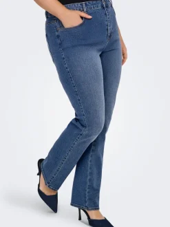 CARSNOW Taille haute Straight Fit Jeans