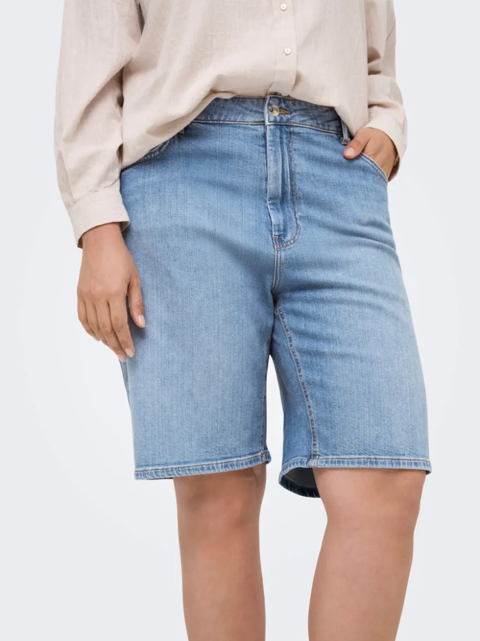 CARSONNY Taille haute Regular Fit Short en denim