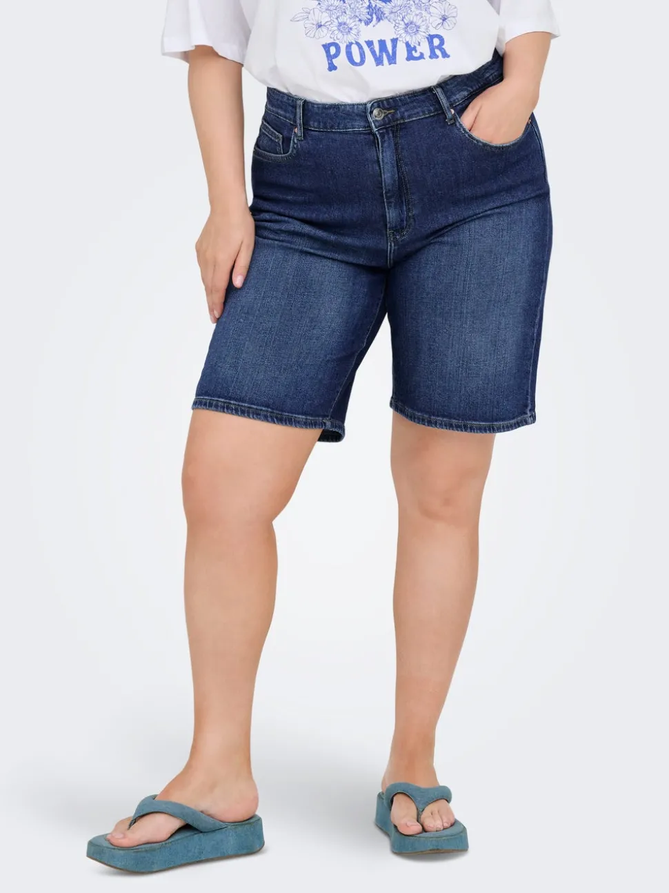CARSONNY Taille haute Regular Fit Short en denim