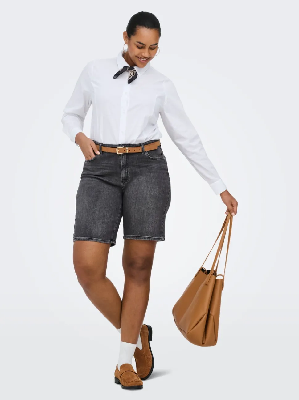 CARSONNY Taille haute Regular Fit Short en denim