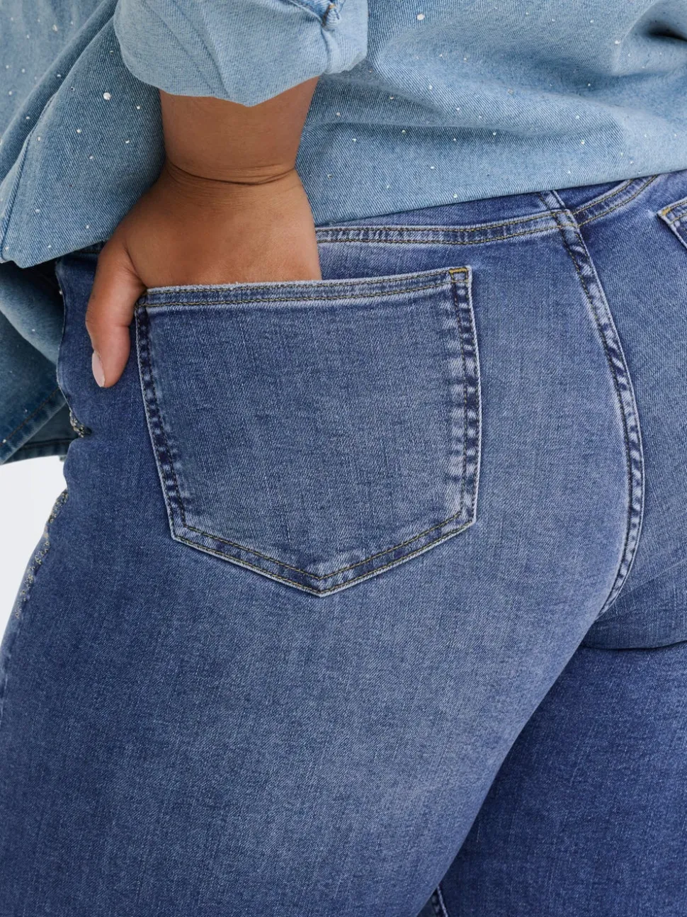 CARSUI Taille moyenne Slim Fit Jeans