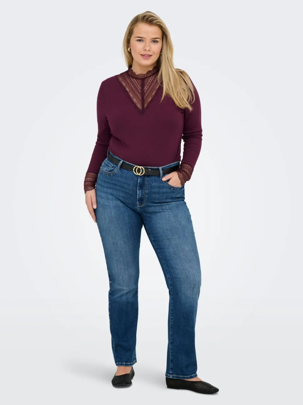 CARSUI Taille moyenne Slim Fit Longueur cheville Jeans