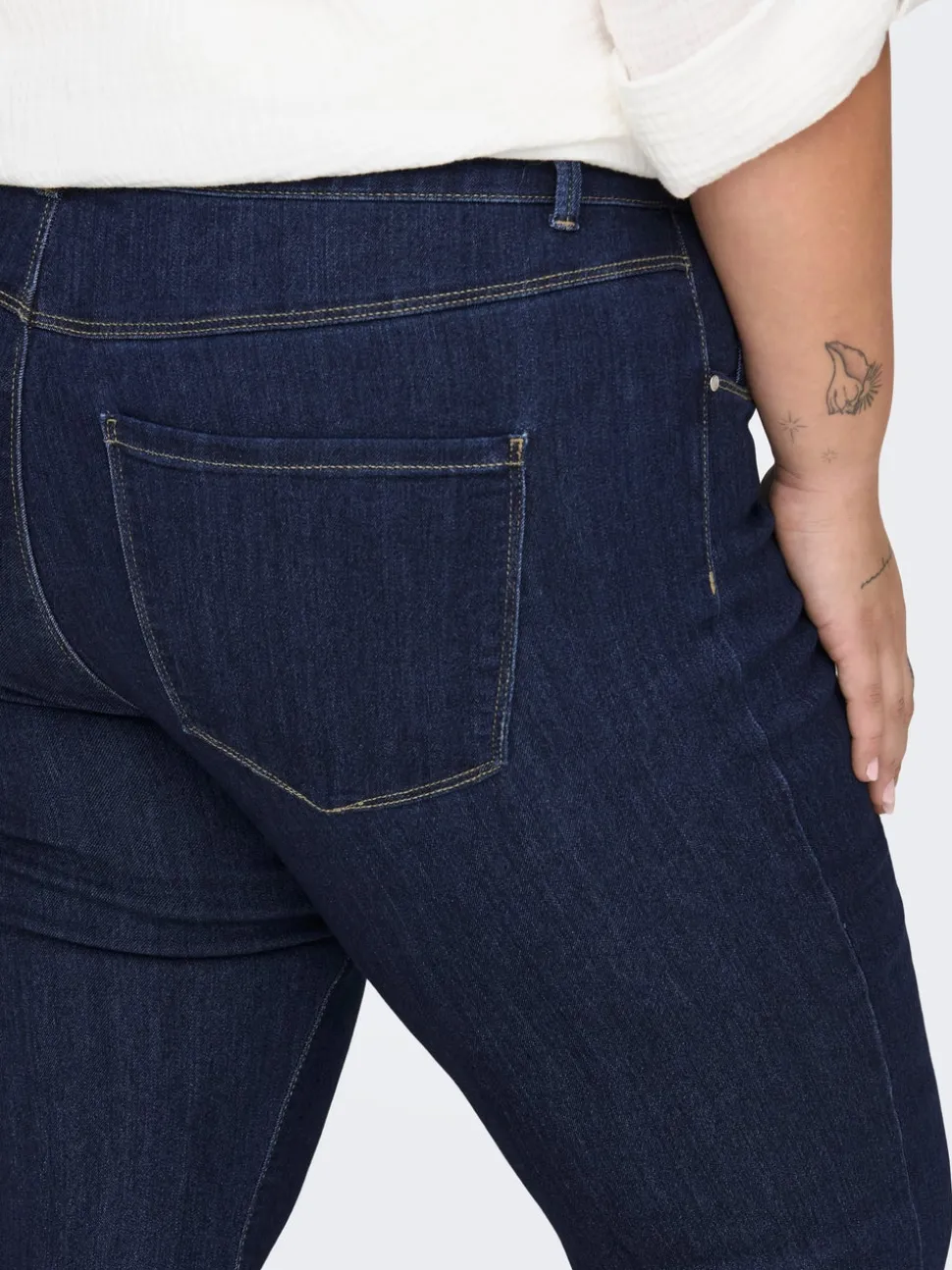 CARTHUNDER Taille moyenne Flared Fit Jeans