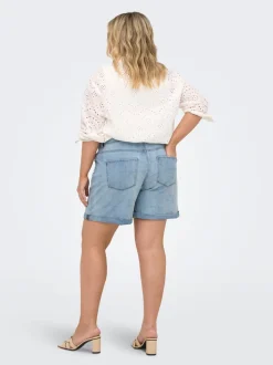 CARVEGA Taille haute Loose Fit Short en denim