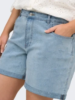 CARVEGA Taille haute Loose Fit Short en denim