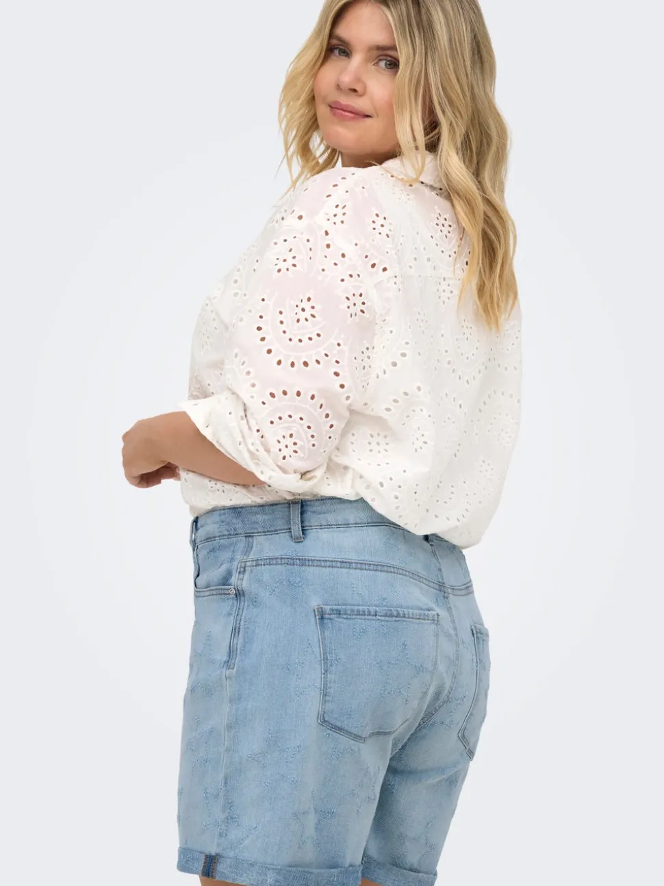 CARVEGA Taille haute Loose Fit Short en denim