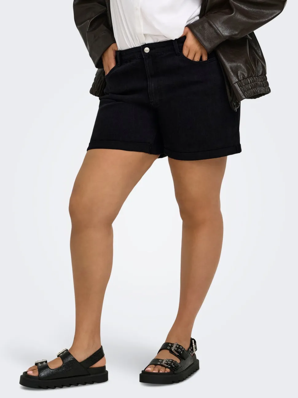CARVEGA Taille haute Regular Fit Short en denim