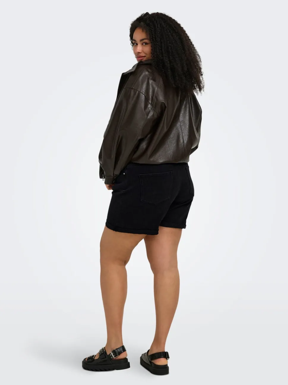 CARVEGA Taille haute Regular Fit Short en denim