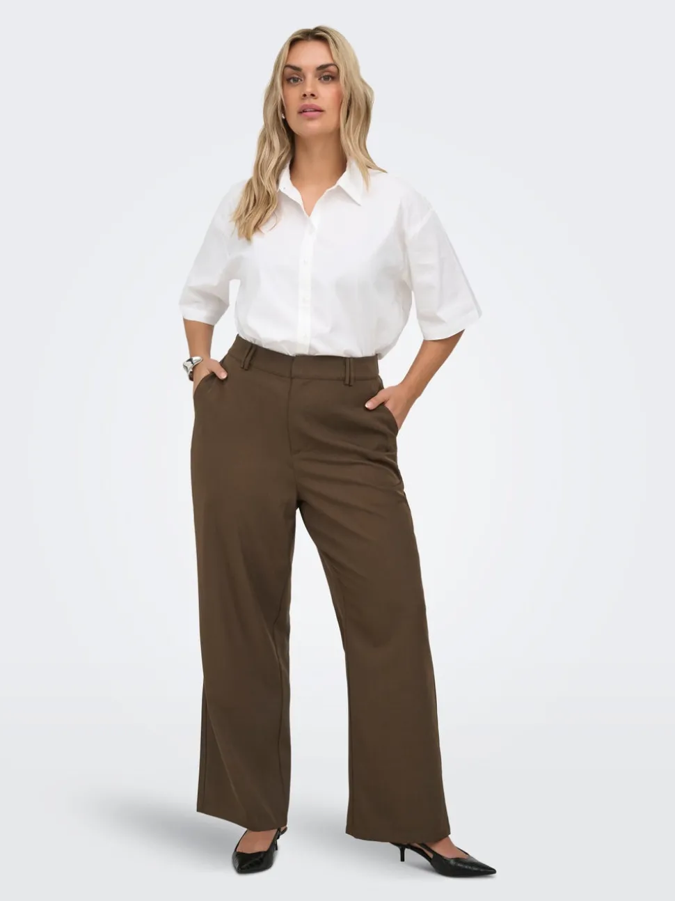 CARVICTORIA Wide Leg Fit Pantalon de tailleur